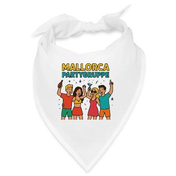 Mallorca Partygruppe Malle Shirt Team Fußball - Bandana - Weiß - Vorne