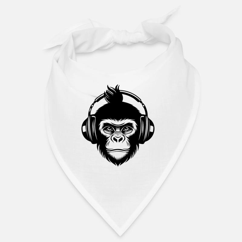 Beat Maker Monkey Head Studio Session Shirt Bandana