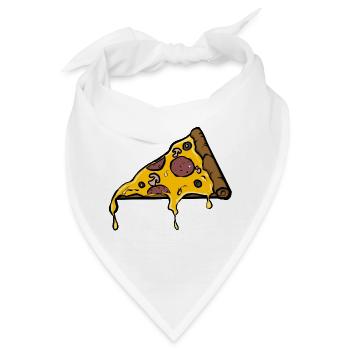 Schmelzende Peperoni Pizza Slice Illustration - Bandana - Weiß - Vorne