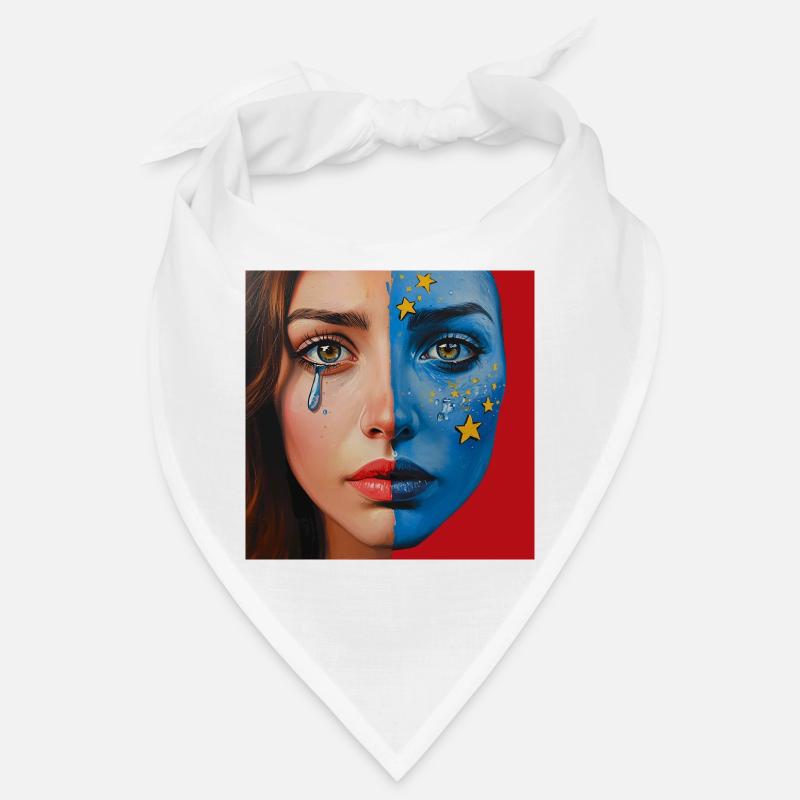 Cosmic Tears – Halbgesicht Kunstportrait Bandana