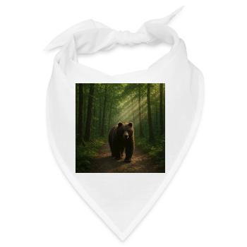 Sonnenstrahlen Bär im Wald - Bandana - Weiß - Vorne