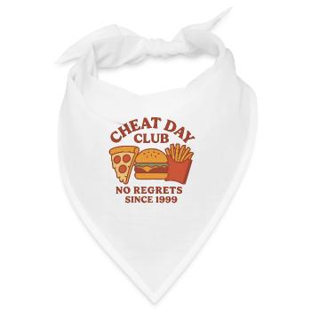 Cheat Day Club – Lustiges Retro Food Design - Bandana - Weiß - Vorne