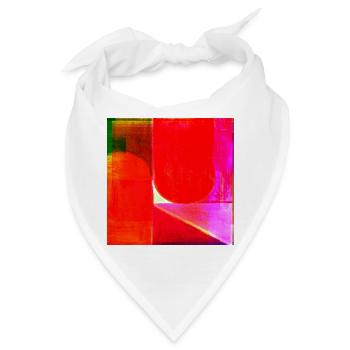 Neon Farbblock Geometrie - Bandana - Weiß - Vorne