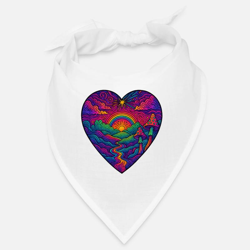 Regenbogenherz Landschaft Bandana