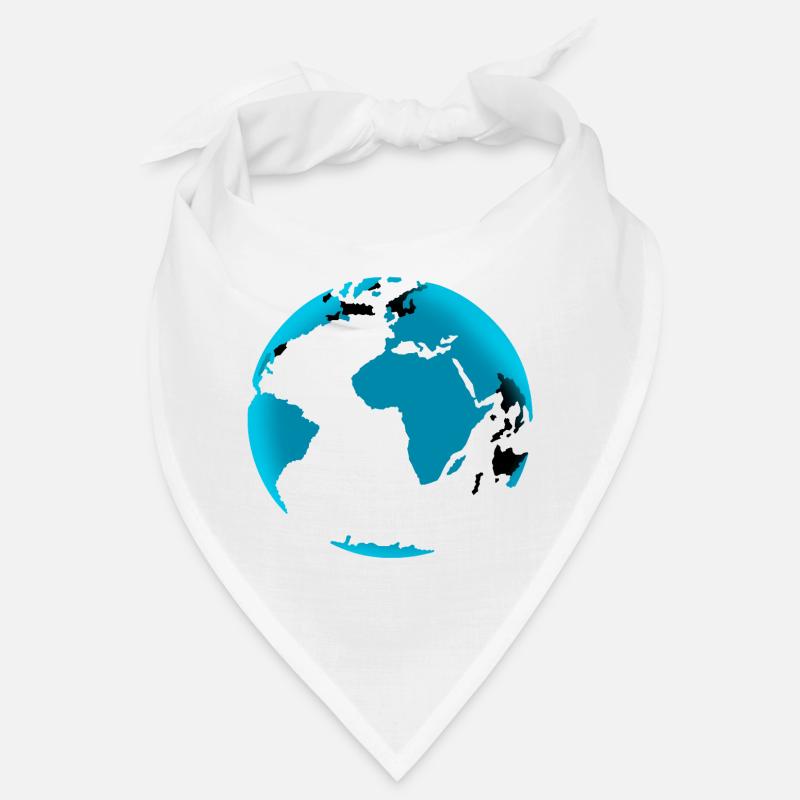 Blue Globe Neon Black Bandana