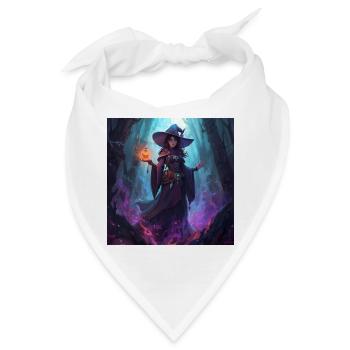 Verzauberte Höhlenhexe - Bandana - Weiß - Vorne