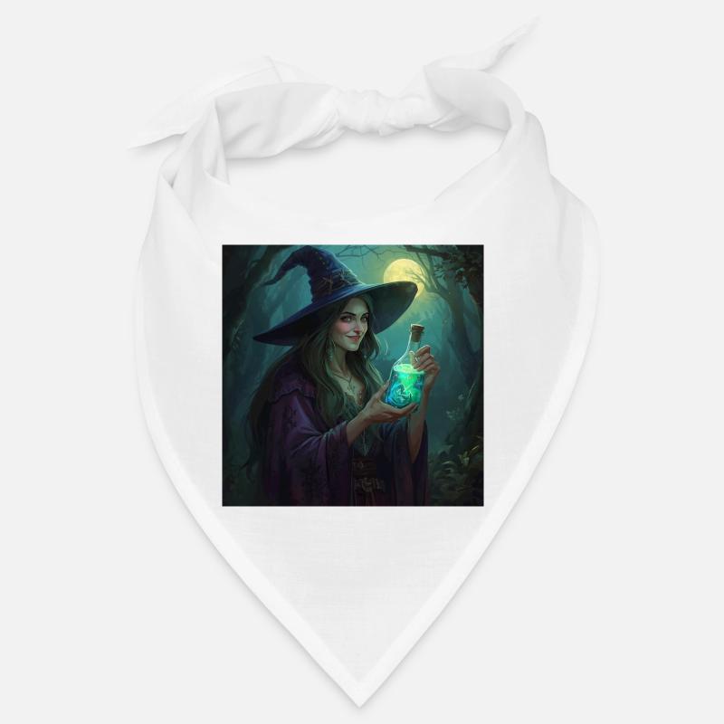 Sorcière de la forêt avec potion lumineuse Bandana