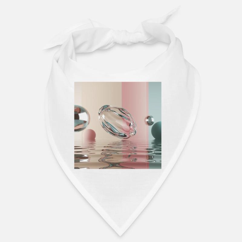 Reflets pastel dans sphère abstraite Bandana