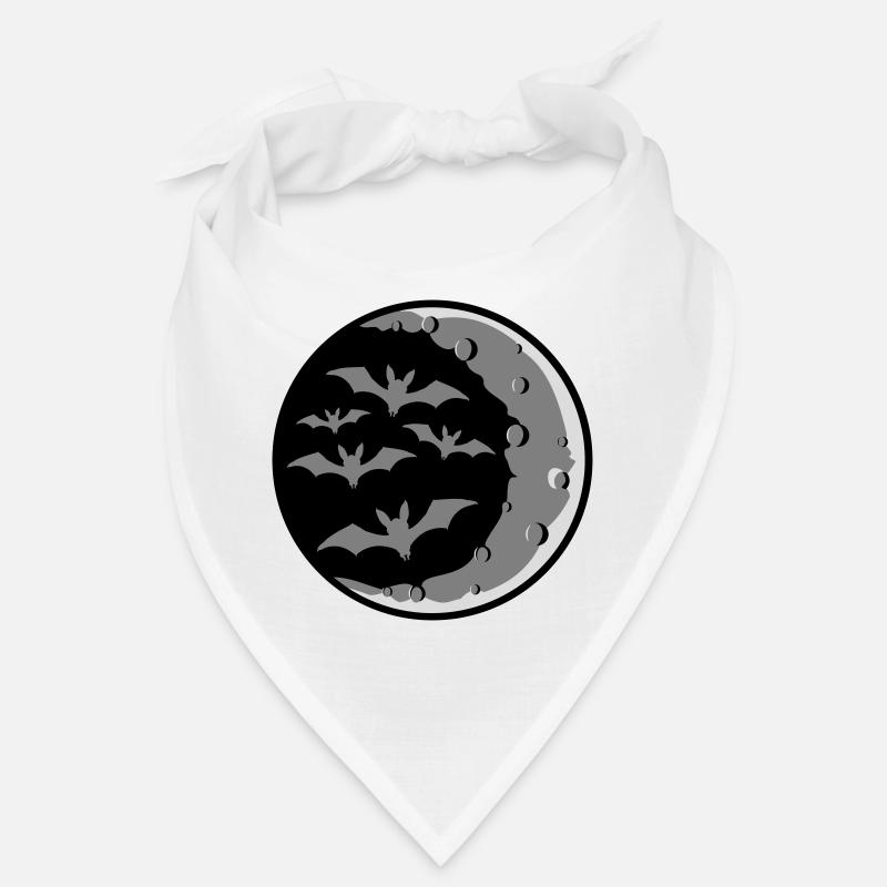 Lots of bats silhouette cool crescent moon night Bandana