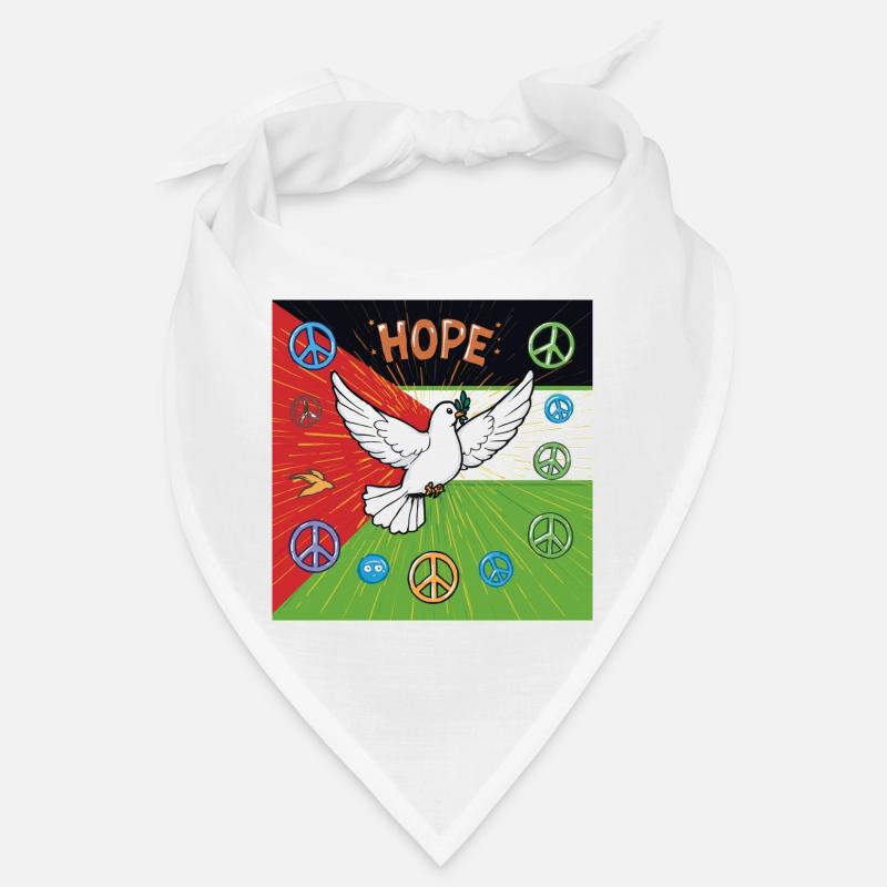 Hoffnungstaube und Friedenszeichen Bandana