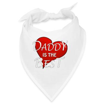 DADDY IS THE BEST - Bandana - Weiß - Vorne