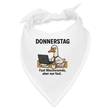 Donnerstag Büroente Meme - Bandana - Weiß - Vorne