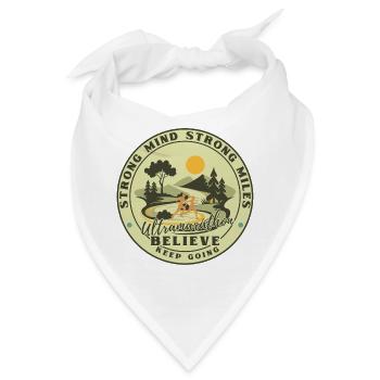Ultramarathon Traillrunnermotiv  - Bandana - Weiß - Vorne