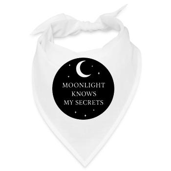 Moonlight Knows My Secrets Mystisches Mond - Bandana - Weiß - Vorne