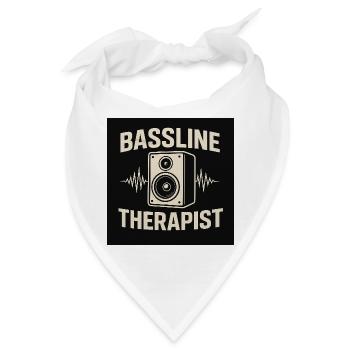 Bassline Therapist - Bandana - Weiß - Vorne