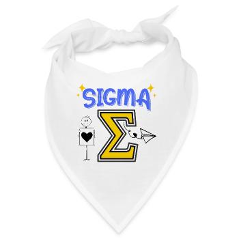 Sigma Jugend Worte - Bandana - Weiß - Vorne