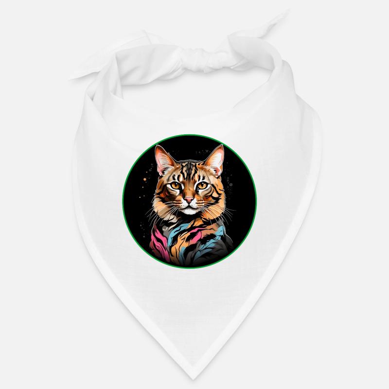 Chat Bengal avec écharpe Bandana