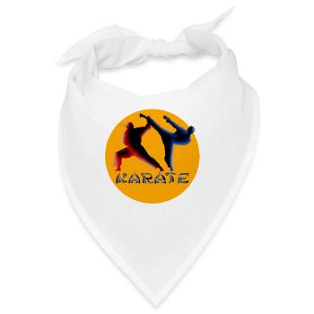 Kampfkunst Dynamik Karate Silhouette - Bandana - Weiß - Vorne