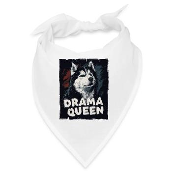 Husky Drama Queen - Bandana - Weiß - Vorne