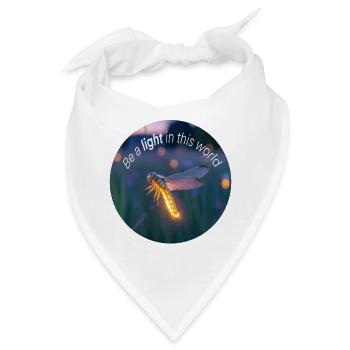 Leuchtendes Glühwürmchen mit positiver Botschaft - Bandana - Weiß - Vorne