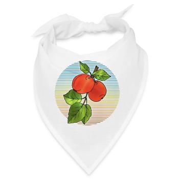 Äpfel - Bandana - Weiß - Vorne