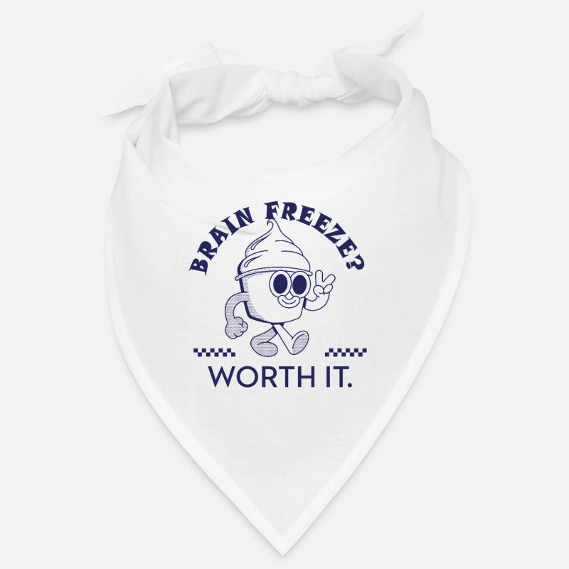 Brain Freeze Worth It – Lustiges Eiscreme Design Bandana