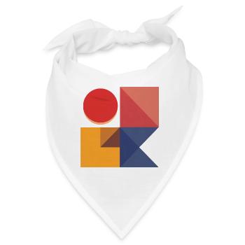 Kühne geometrische Formen — Modernes abstraktes Design - Bandana - Weiß - Vorne