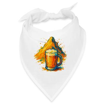 Gipfelbier Farbexplosion - Bandana - Weiß - Vorne