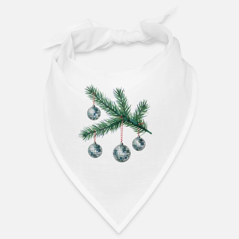 Boules disco sur le sapin de Noël Bandana