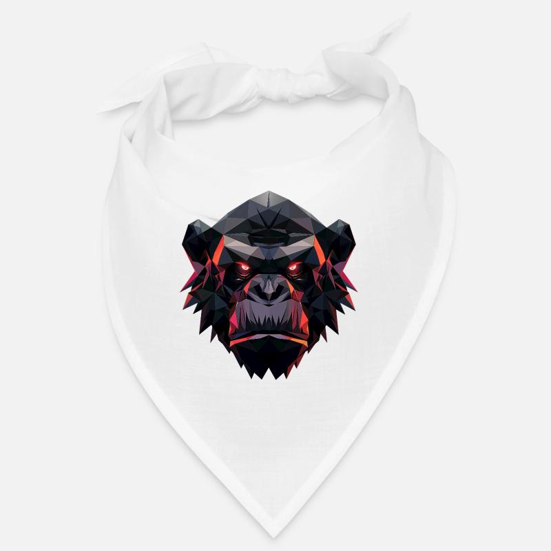 Gorilla Prism Head Low Poly Art Design Bandana