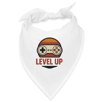 Level Up Retro Controller Grafik - Bandana - Weiß - Vorne