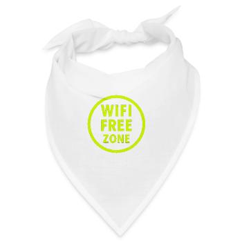 WiFi Freie Zone Neon Kreis - Bandana - Weiß - Vorne