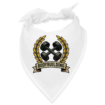 Körperaufbau mit Lorbeer-Dumbbells - Bandana - Weiß - Vorne
