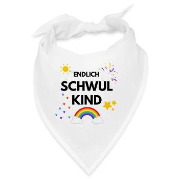 Endlich Schwul Kind - Bandana - Weiß - Vorne