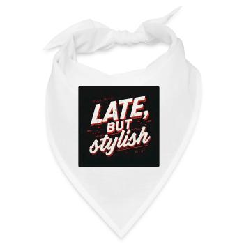 Spätes, aber stilvolles Retro-Skript - Bandana - Weiß - Vorne