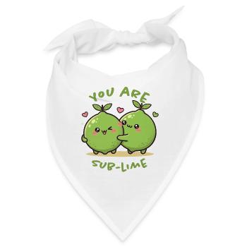 You Are Sub-Lime – Herzliche Limettenfreunde - Bandana - Weiß - Vorne