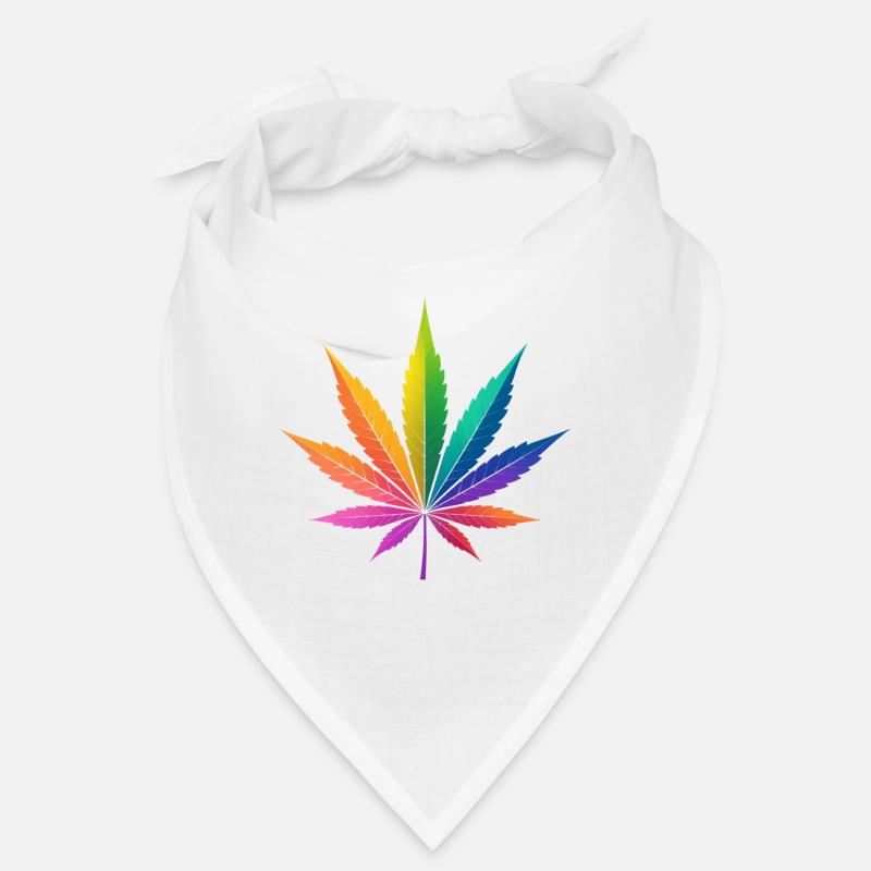 Regenbogen Cannabisblatt Kunst Bandana