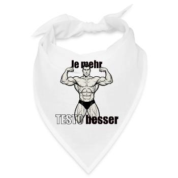 Muskelheld Kraftpose Druckdesign - Bandana - Weiß - Vorne
