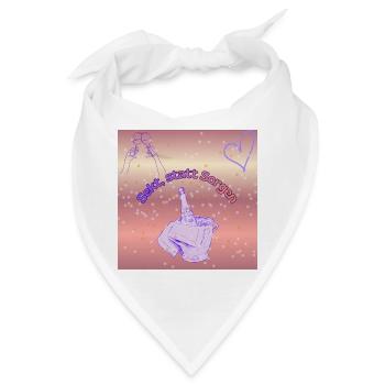 Sekt statt Sorgen - Bandana - Weiß - Vorne