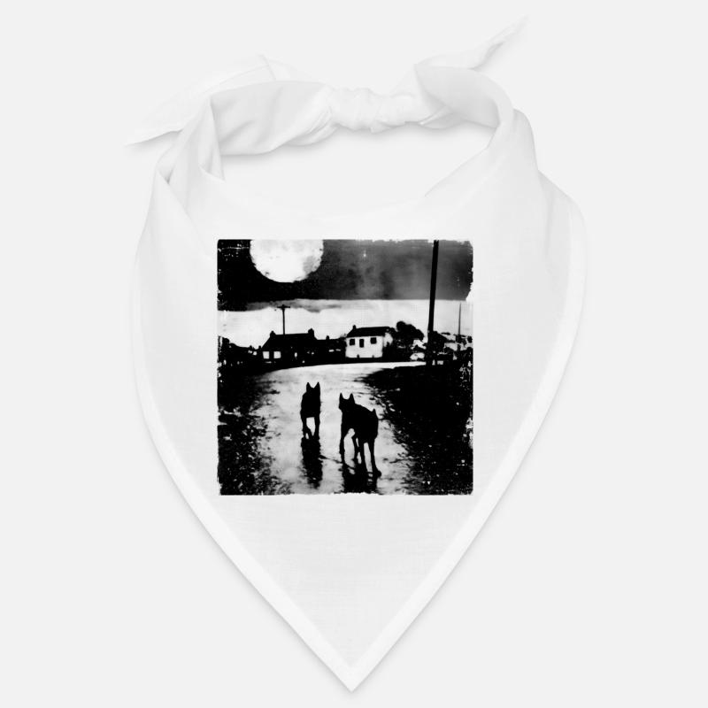 Nuit au clair de lune avec deux chiens Bandana