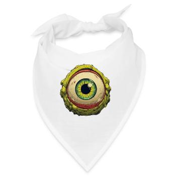 Alien Eye Orb Grüner Blick - Bandana - Weiß - Vorne