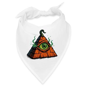 Halloween Pyramide – Das Auge des Schreckens - Bandana - Weiß - Vorne