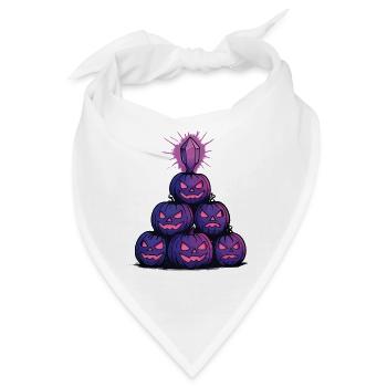 Herbstlicher Halloween-Spuk - Bandana - Weiß - Vorne