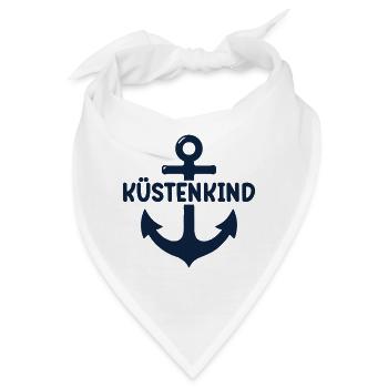 Anker Küstenkind Heimat Norddeutschland - Bandana - Weiß - Vorne