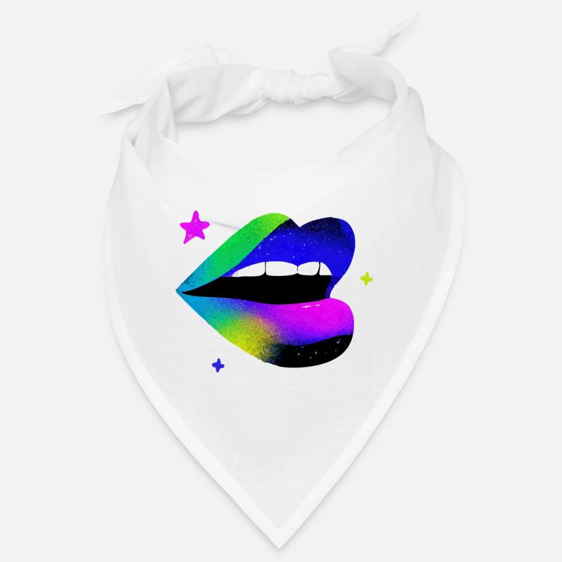Regenbogen Lippe Graffiti Pop Art Bandana