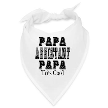 Papa Assistent Papa Sehr Cool - Bandana - Weiß - Vorne