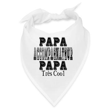 Papa Begleiter Papa Sehr Cool - Bandana - Weiß - Vorne