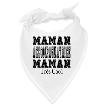 Begleitende Mama Sehr coole Mama - Bandana - Weiß - Vorne