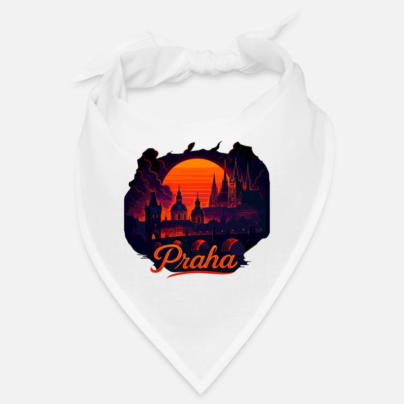 Lumière du soir de Prague Skyline Sunset Gift Bandana