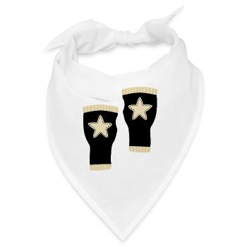 Star Fingerlose Handschuhe Design - Bandana - Weiß - Vorne